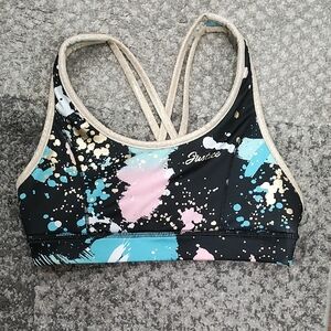 Justice Splatter Print Sports Bra